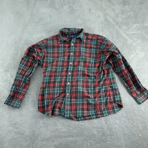 Ralph Lauren Mens Classic Fit Plaid Button-Down Shirt XL Cotton 4777 - Picture 1 of 8